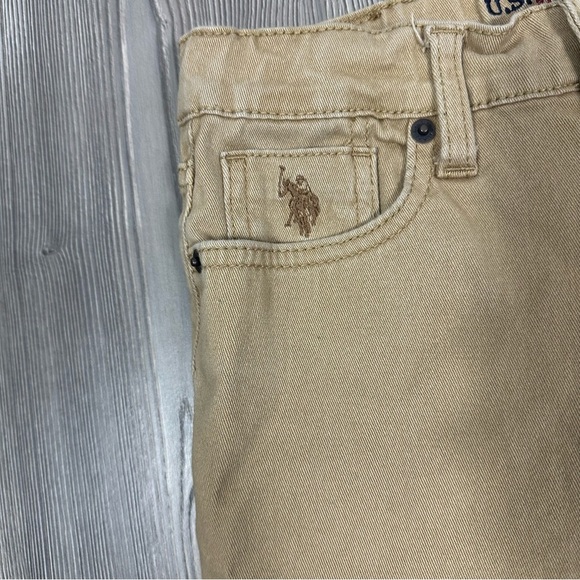 Kids US Polo Assn Tan Jeans Boys Size 10 Classic Fit Straight Leg - Picture 2 of 4